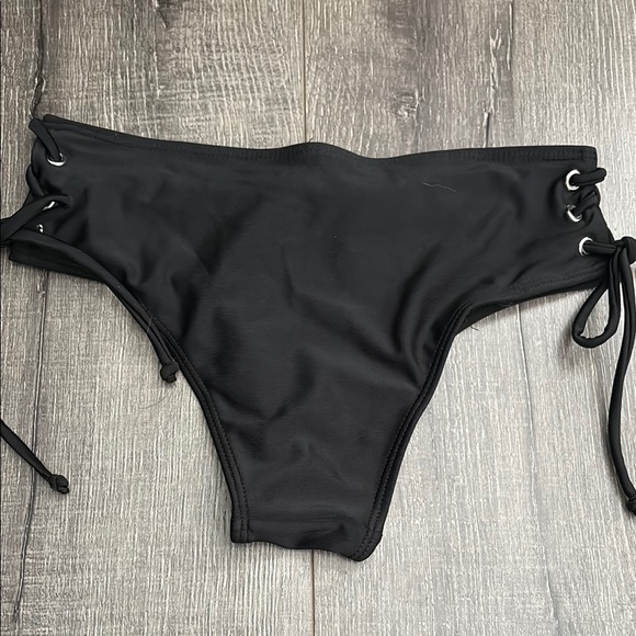 Black Lace-Up Bikini Set, Small - Picture 6 of 8